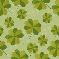 Seamless pattern illustration with clover with four leaves as a symbol of luck vector