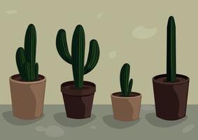 prediseñadas de planta de cactus vector