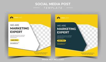 Creative business marketing expert social media template vector