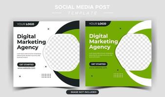 Creative business marketing expert social media template vector