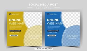 plantilla de redes sociales de seminario web en vivo de marketing digital