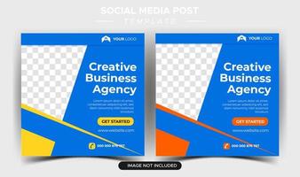 Digital business marketing social media post template vector