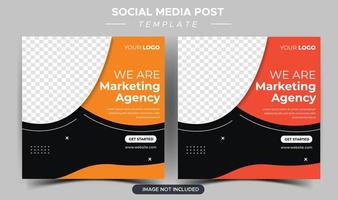 plantilla de redes sociales de experto en marketing empresarial creativo vector