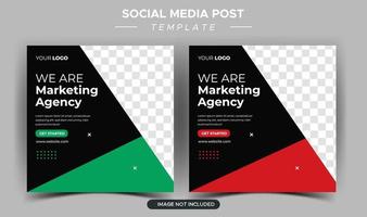 Creative business marketing expert social media template vector