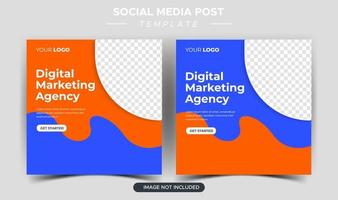 Digital business marketing social media post template vector