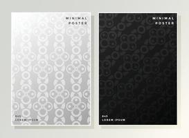 black and white cover with geometric square texture vector