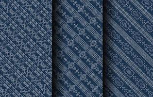 Collection of seamless ornamental ethnic patterns vector