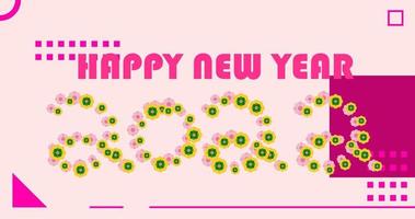 happy new year 2022 vector illustration