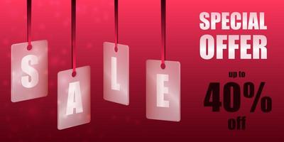 Sale banner. Special offer. Discount banner template vector