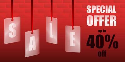 Sale banner. Special offer. Discount banner template vector