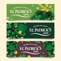 Saint Patrick's Day Hat Banner Collection vector