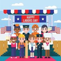 Let's Celebrate Labor Day vector