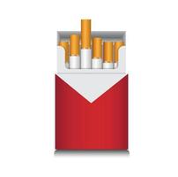 paquete de cigarrillos, caja de embalaje de productos ilustración realista icono de símbolo vectorial editable