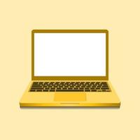 Notebook in Gold color illustration symbol template icon vector