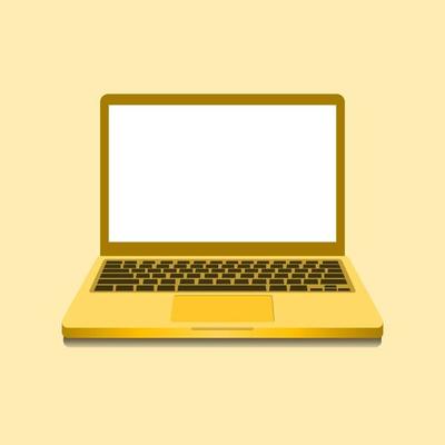 Notebook in Gold color illustration symbol template icon