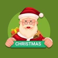 Santa Claus Christmas avatar cartoon illustration vector