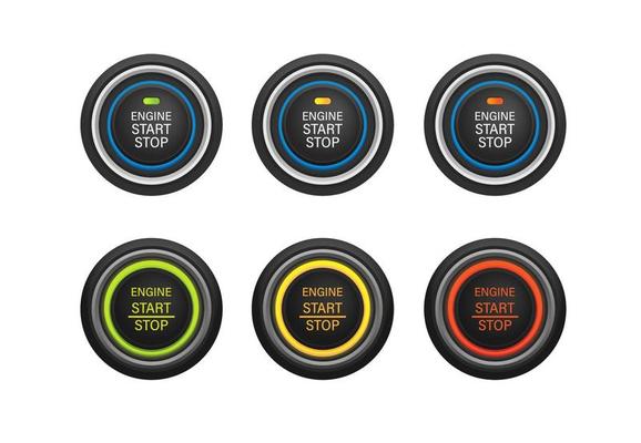 Start engine button Royalty Free Vector Image - VectorStock