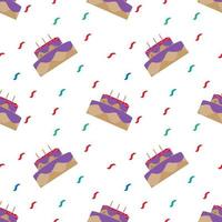 background seamles pattern birthday cake vector design. flat designs for print and design purposes. modern template