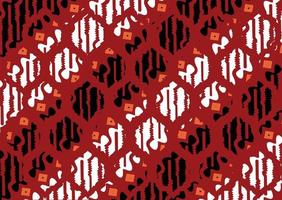 patrón de batik de diseño gráfico vectorial de indonesia. textura de color rojo y blanco. diseños para estampar en tejidos, fundas y necesidades gráficas. plantillas modernas. vector