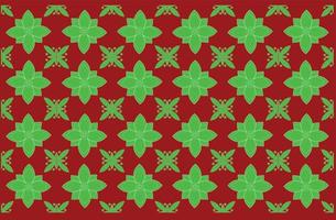 vector graphic design batik pattern  with floral motif. green and red texture. designs for printing on fabrics, covers and graphic needs. modern templates