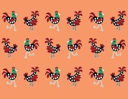 vector background design with chicken pattern motif. designs for printing on fabrics, quilts and graphic needs. modern templates. illustrations.