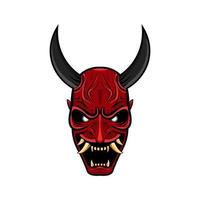 Oni japanese devil mask illustration vector