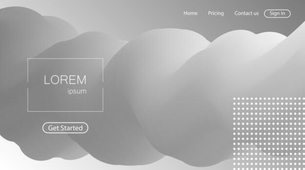 Website abstract background. Bright colorful dynamic shapes landing page vector