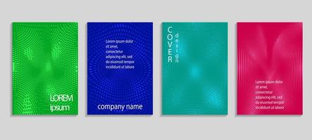 Minimal abstract vector halftone cover design template. Future geometric gradient background. Vector templates for placards, banners, flyers, presentations and reports