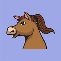cartoon animal design horse mom cute mascot logo vector