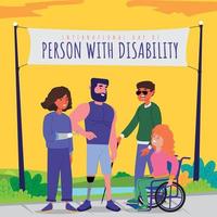 Person With Disability Day vector