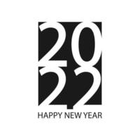 2022 Happy New Year logo text design. 2022 number design template. Vector illustration, Flat design