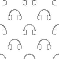 Vector headphones pattern. Headphones symbol silhouette.