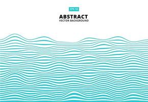 Abstract blue lines wave, Wavy stripes pattern, Rough surface, Vector