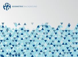 Abstract blue geometric triangle structure background. vector