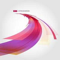 Abstract vector background element in red and white colors curve perspective vector