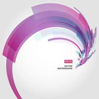 Abstract vector background element in pink and purple colors curve swirl perspective vector