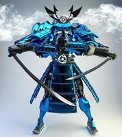 Samurai robot warrior design .3D rendering photo