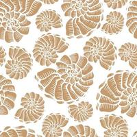 Seamless pattern with seashells. Marine background.  Hand drawn vector illustration in sketch style. Perfect for greetings, invitations, coloring books, textile, wedding and web design.