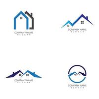 icono de diseño de logotipo de propiedad inmobiliaria y construcción vector