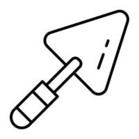 Trowel Line Icon vector