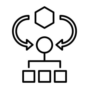 Algorithm Line Icon vector