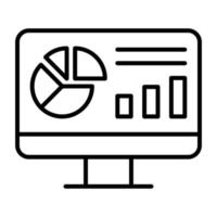 Website Dashboard Line Icon vector