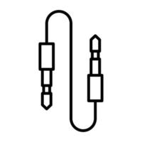 Audio Cable Line Icon vector