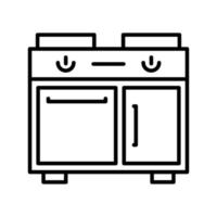 Cooking Range Line Icon vector