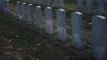 Slow Motion Traveling Clip or Soldiers Cemetery Graves video