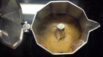 Top View of Italian Coffee Maker video