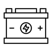 Accumulator Line Icon vector