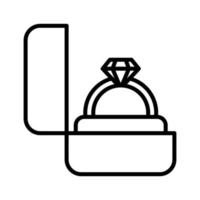 Wedding Ring Line Icon vector