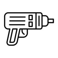 icono de línea de pistola de agua vector