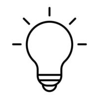 Lightbulb Line Icon vector